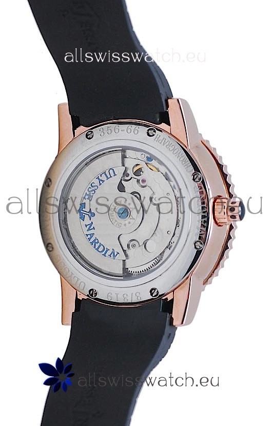 IMG_9081 Ulysse Nardin Diver Pink Gold in Black Dial Replica 8