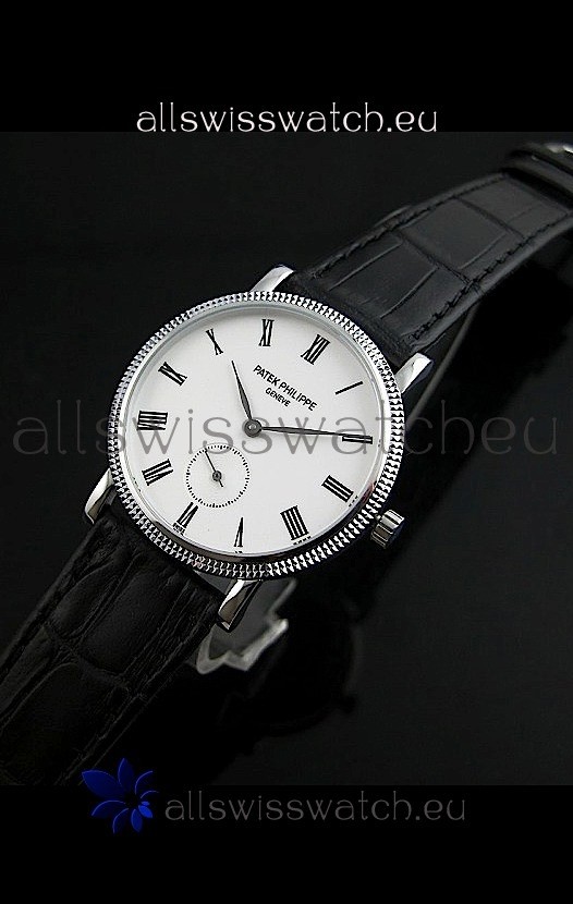 IMG_9081 Patek Philippe Calatrava Mens in White Dial Replica 8