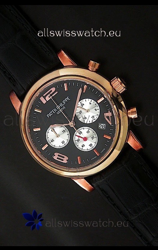 IMG_9081 Patek Philippe Perpetual Calender Steel in Rose Gold Casing Replica 8
