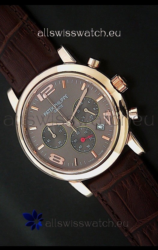 IMG_9081 Patek Philippe Perpetual Calender Steel in Brown Dial Replica 8