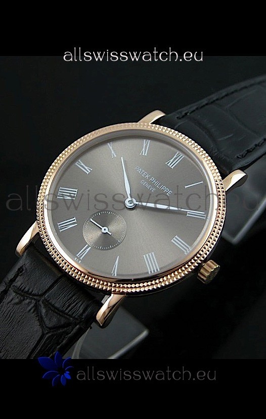 IMG_9081 Patek Philippe Calatrava Mens in Grey Dial Replica 8