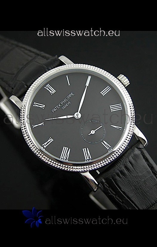 IMG_9081 Patek Philippe Calatrava Mens in Black Dial Replica 8