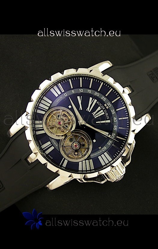 IMG_9081 Roger Dubuis Chronoexcel Automatic in Blue Dial Replica 8
