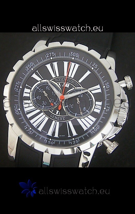 Roger Dubius Excalibur Chronoexcel in Black Dial Replica 8