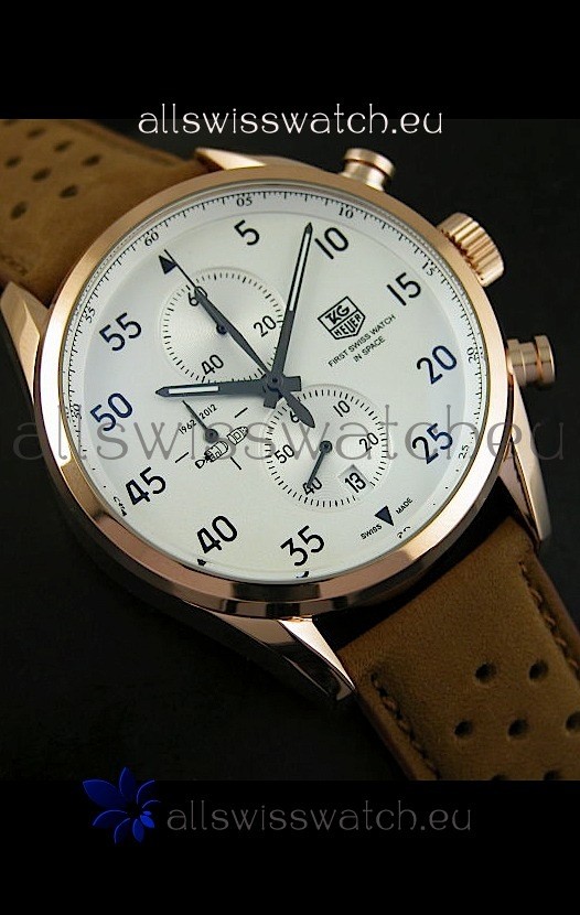 IMG_9081 Tag Heuer Carrera 1887 SpaceEX Edition Quartz in Pink Gold Replica 8