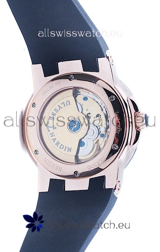 IMG_9081 Ulysse Nardin Executive Dual Time Rose Gold in Black Bezel Replica 8