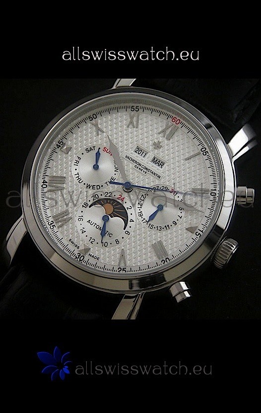 IMG_9081 Vacheron Constantin Perpetual Calendar in Silver Replica 8