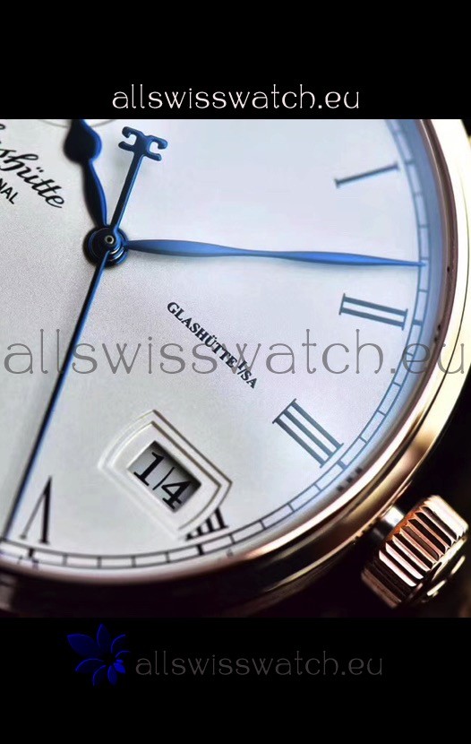 IMG_9081 Glashuette Senator Excellence Panorama Date Moon Phase Pink Gold Replica 8