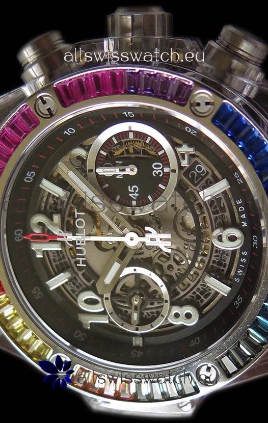 IMG_9081 Hublot Big Bang UNICO Sapphire Rainbow Replica 8