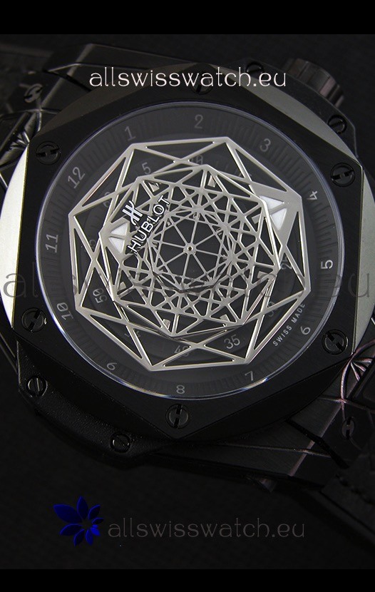 IMG_9081 Hublot Big Bang Sang Bleu 45MM Black PVD Coated Replica 8