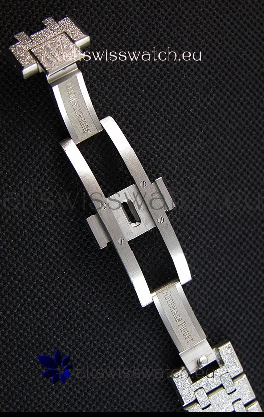 IMG_9081 Audemars Piguet Royal Oak Frosted Self-Winding White Gold White Dial 1:1 Mirror Replica 8