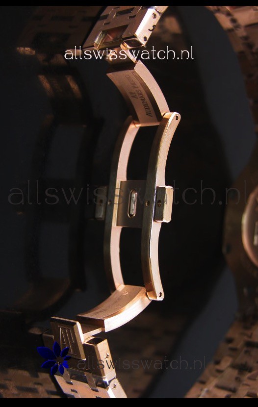 IMG_9081 Audemars Piguet Royal Oak Rose Gold in Blue Ceramic Dial - 1:1 Mirror Replica 8