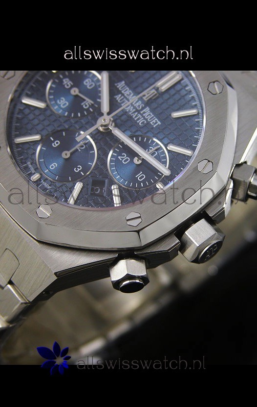 IMG_9081 Audemars Piguet Roal Oak in Blue Dial 1:1 Mirror Replica 8
