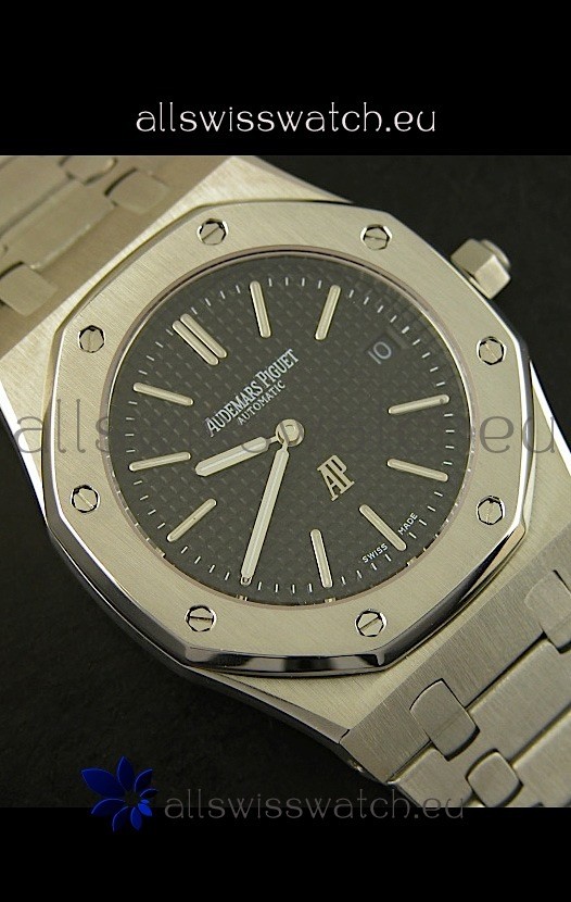 IMG_9081 Audemars Piguet Royal Oak Ultra Thinin Black Dial Replica 8