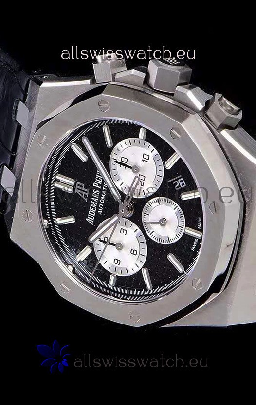 IMG_9081 Audemars Piguet Royal Oak Chronograph Black Dial 904L Steel 1:1 Mirror Replica 8