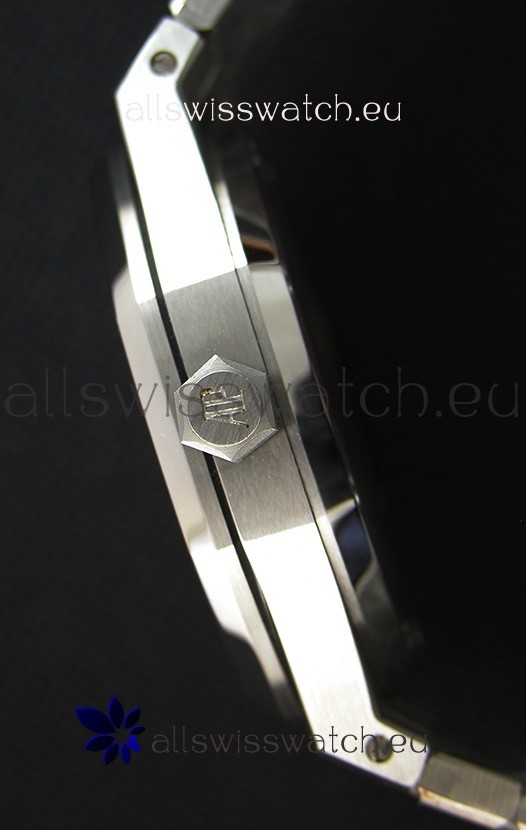 IMG_9081 Audemars Piguet Royal Oak 41MM Black Dial Steel Strap - 1:1 Mirror Ultimate Edition Replica 8