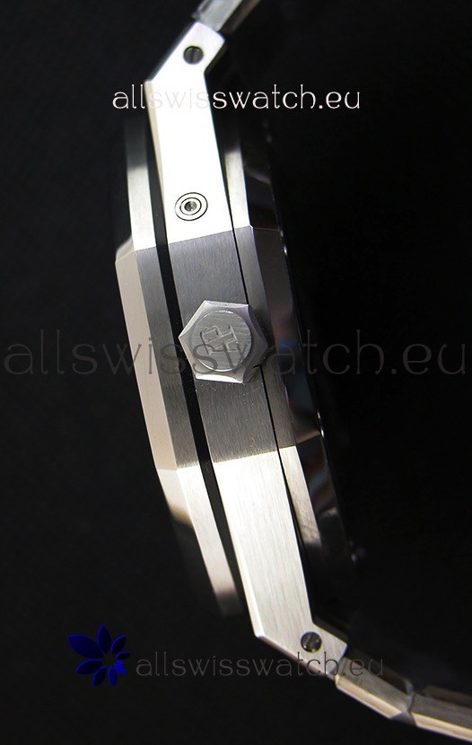 IMG_9081 Audemars Piguet Royal Oak Dual Timein Black Dial Replica 8