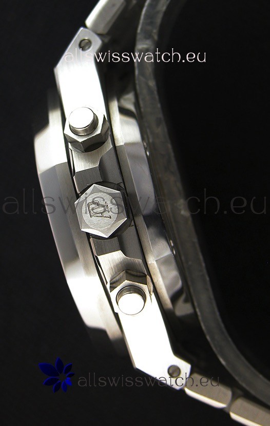 IMG_9081 Audemars Piguet Royal Oak Chronograph Slate Grey Dial Steel Strap Replica 8