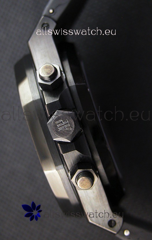 IMG_9081 Audemars Piguet Royal Oak Chronograph Silver Toned Dial Black Subdials Replica 8