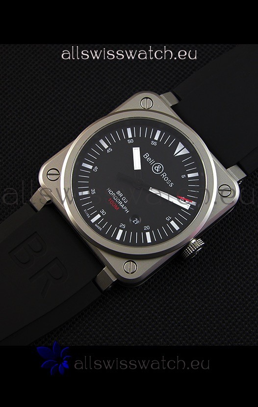 Bell & Ross BR03-92 Horograph Black Dial Rubber Strap 1:1 Mirror Replica 8