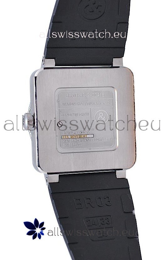 IMG_9081 Bell and Ross BR 03 Type Aviation Brushed Steel Automatic Replica 8