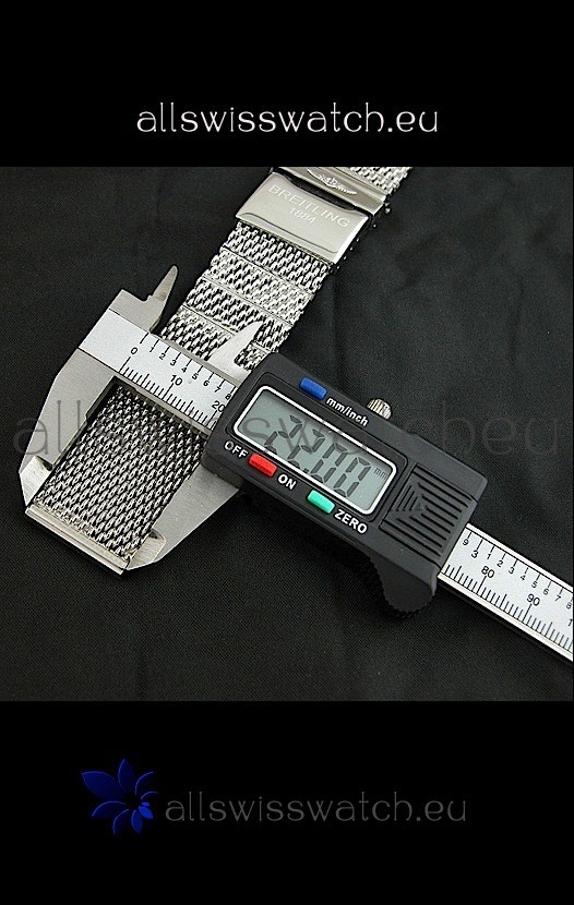 IMG_9081 Breitling 440 Solid Stainless Steel Polished Strap with Breitling Double Fliplock Clasp Replica 8