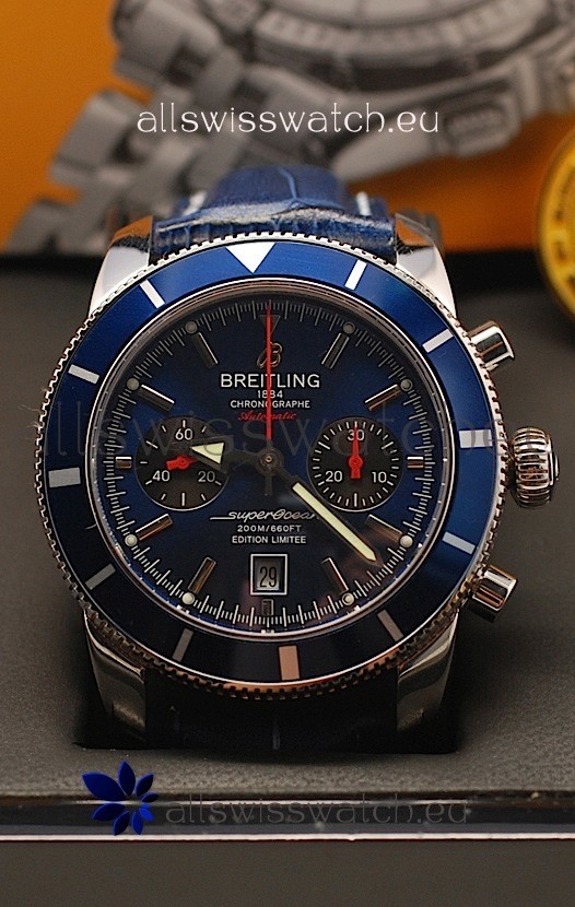 IMG_9081 Breiting Superocean 1884 Chronograph in Blue Replica 8