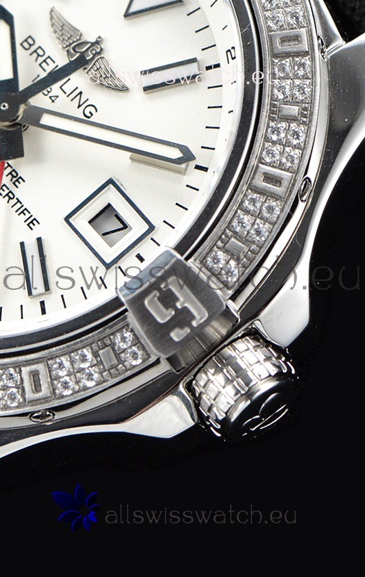 IMG_9081 Breitling Avenger II Steel GMT 1:1 Ultimate Edition - White Dial Replica 8