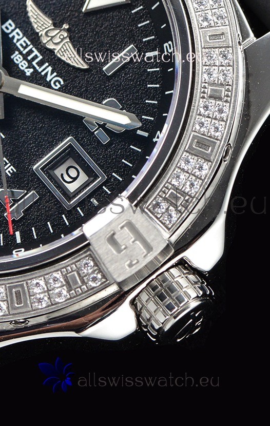 IMG_9081 Breitling Avenger Steel GMT 1:1 Ultimate Edition - Black Dial Replica 8