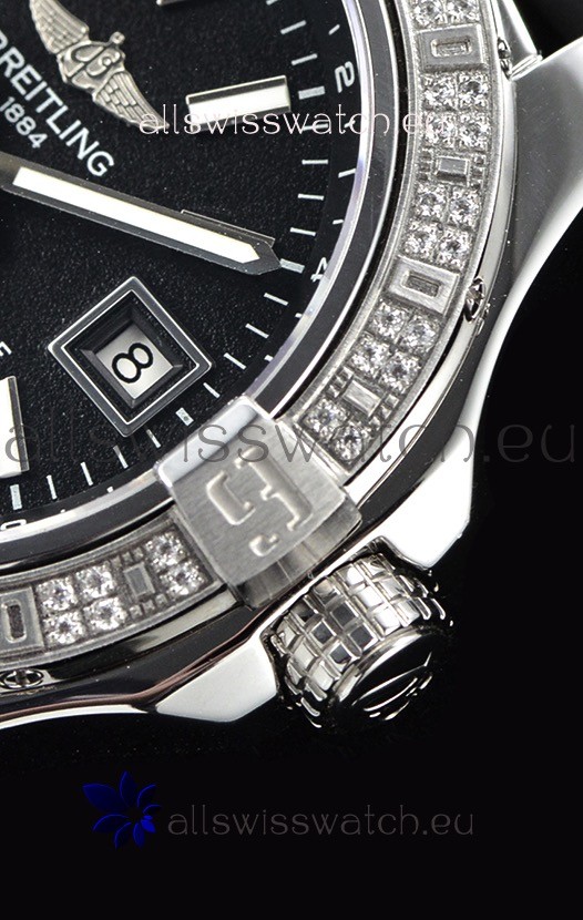 IMG_9081 Breitling Avenger II Steel GMT 1:1 Ultimate Edition - Black Dial Replica 8