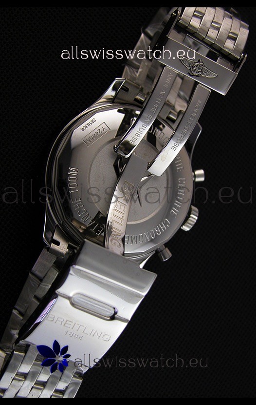 IMG_9081 Breitling Chronoliner Steel-Black Steel Strap in Black Dial Replica 8