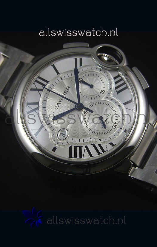 IMG_9081 Ballon De Cartier Chronograph in Stainless Steel Case White Dial - 1:1 Mirror Replica 8