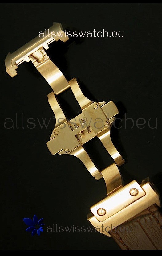 IMG_9081 Cartier Santos 100 1:1 Mirror Rose Gold 42MM Replica 8
