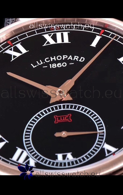 IMG_9081 Chopard Louis-Ulysse The Tribute Rose Gold Black Dial Replica 8