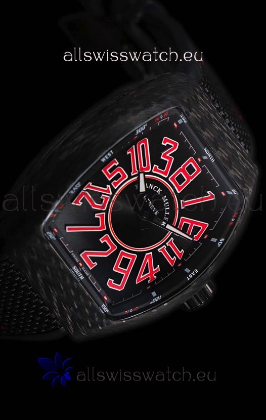 IMG_9081 Franck Muller Vanguard Carbon Casing Red Indexes Replica 8