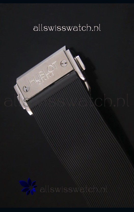 IMG_9081 Hublot Big Bang Carbon Dial Diamonds Studded Stainless Steel Replica 8