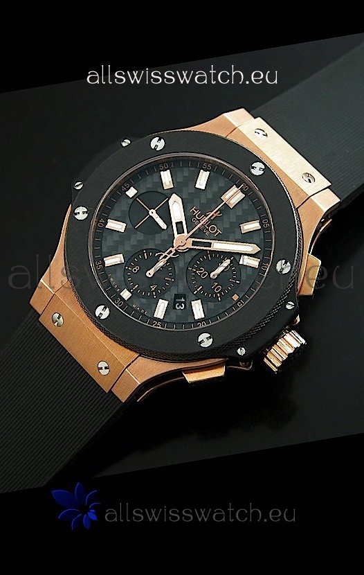 IMG_9081 Hublot Big Bang Pink Gold- 1:1 Mirror Carbon Dial Replica 8