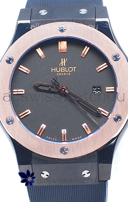 IMG_9081 Hublot Classic Fusion Rose Gold Double Plated Bezel Replica 8