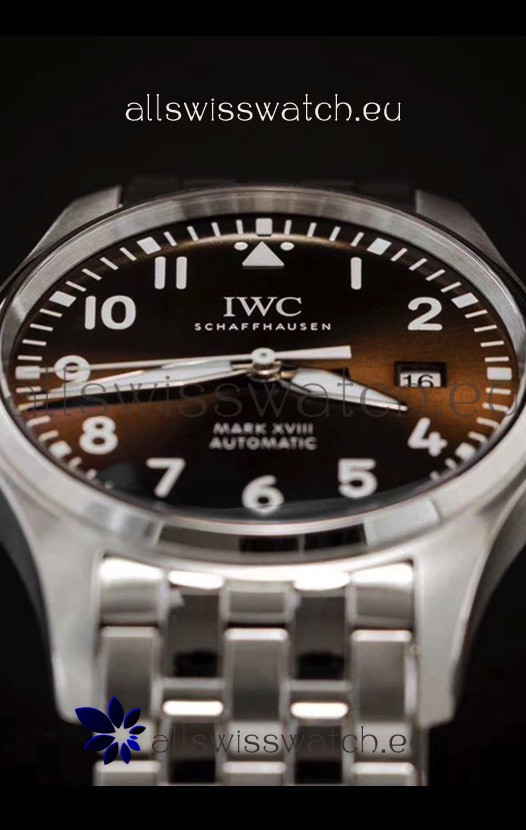 IMG_9081 IWC MARK XVIII Antoine de Saint-Exupéry Edition in 904L Brown Dial 40MM - 1:1 Mirror Replica 8