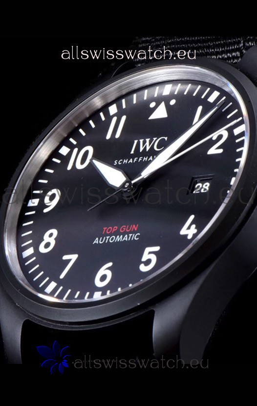 IMG_9081 IWC Pilot's Automatic Top Gun 1:1 Mirror in Ceramic Case Replica 8