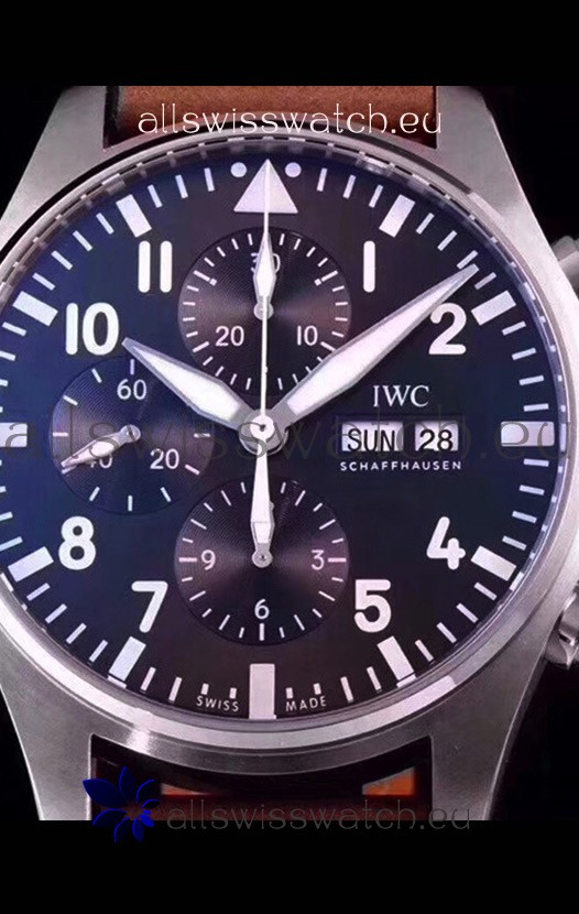 IMG_9081 IWC Pilot's Chronograph IW377713 Antoine De Saint Exupéry 904L Steel 1:1 Mirror Replica 8