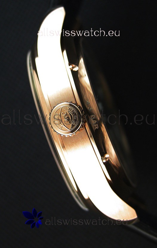 IMG_9081 IWC Portugieser Annual Calender Midnight Blue Pink Gold IW503504 1:1 Mirror Replica 8