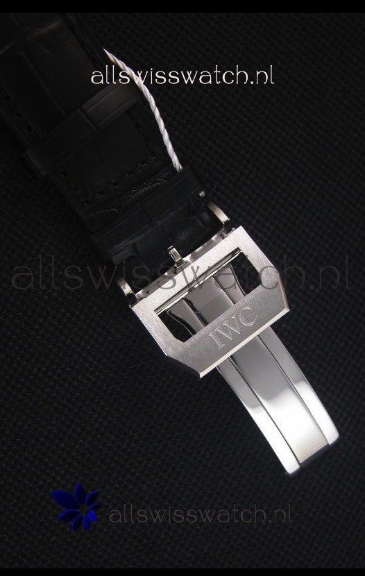 IMG_9081 IWC Portuguese Chronograph Black Dial/Strap with Diamonds 1:1 Mirror Replica 8