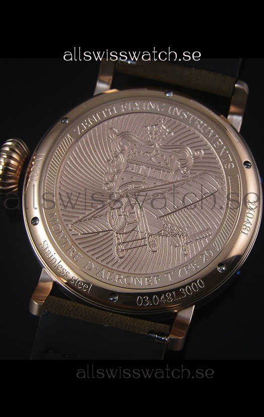 IMG_9081 Zenith Pilot Type 20 Extra Special Edition Rose Gold 1:1 Mirror Replica 8