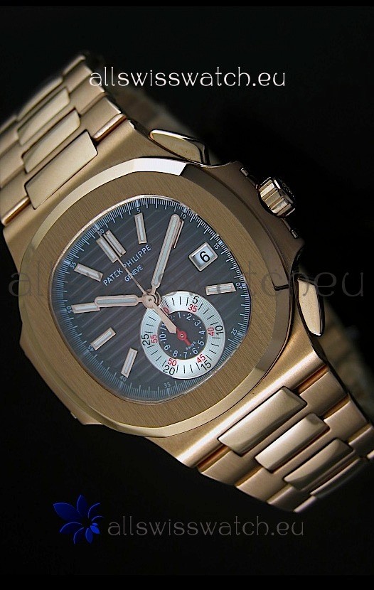 IMG_9081 Patek Philippe Nautilus 5980 Chronograph Pink Gold - 1:1 Mirror Replica 8