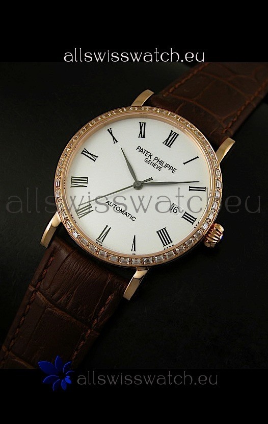 IMG_9081 Patek Philippe Calatrava 5120in Pink Gold Casing - Roman Hours Replica 8