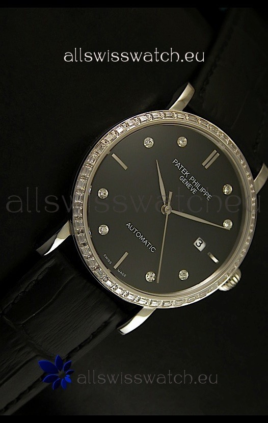 IMG_9081 Patek Philippe Calatrava 5298in Steel Casing - Diamonds Hours Replica 8