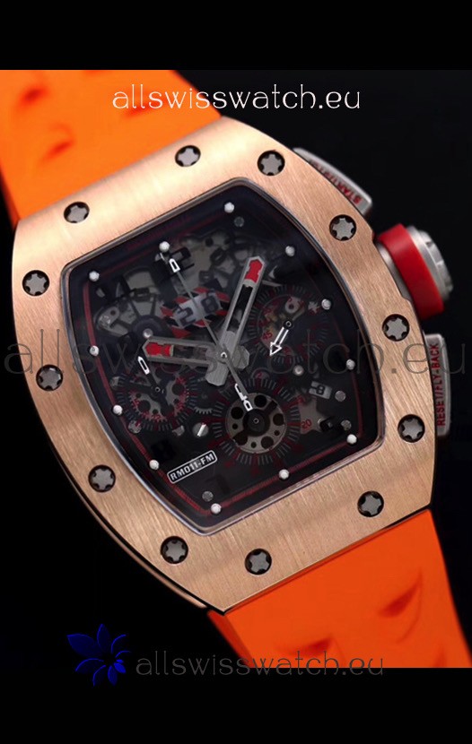 IMG_9081 Richard Mille RM011-FM Felipe Massa Rose Gold Casing Replica 8