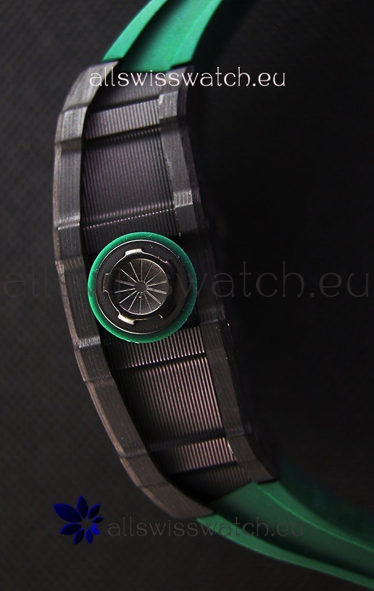 Richard Mille RM35-01 Rafael Nadal Forged Carbon Case with Green Strap  Replica 8