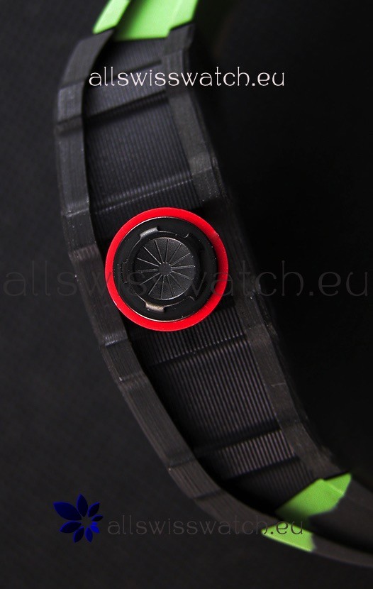 IMG_9081 Richard Mille RM35-01 Rafael Nadal Forged Carbon Case with Camouflage Rubber Strap Replica 8